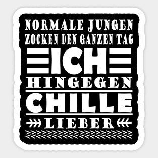 Chillen Cool Jungs Männer Urlaub Strand Sonnen Sticker